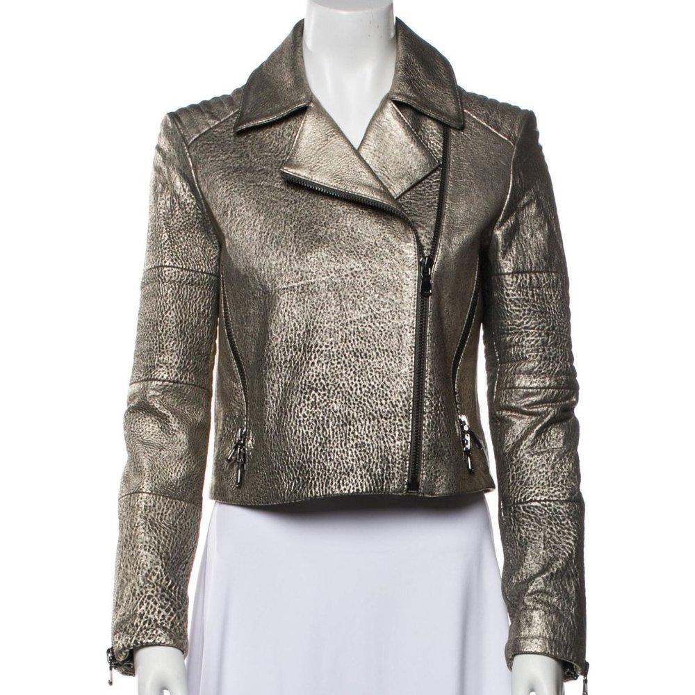 Lamb Leather Metallic J Brand Jacket